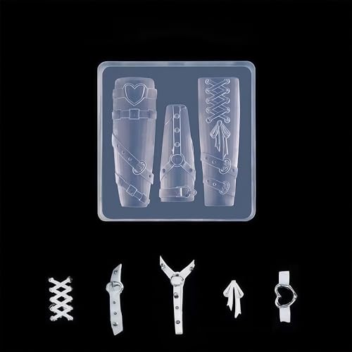 BHCCXZ 5pcs 3D Chain Rope Gel Nail Art Mold Arts Resin Beaded Molds for Accessories Supplies Belt Silicone Tools Nails - Image 5