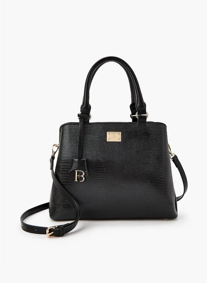 Textured Tote Bag with Double Handle