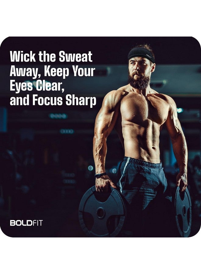 بولد فيت عصابة رأس Boldfit للرجال، عصابة رأس رياضية للرجال والنساء، عصابة شعر للصالة الرياضية للرجال للتمرين والجري - عصابة رأس قابلة للتنفس ومضادة للانزلاق وسريعة الجفاف للشعر الطويل (مجموعة من 3 قطع) - Image 4