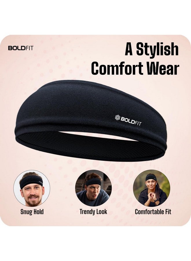 بولد فيت عصابة رأس Boldfit للرجال، عصابة رأس رياضية للرجال والنساء، عصابة شعر للصالة الرياضية للرجال للتمرين والجري - عصابة رأس قابلة للتنفس ومضادة للانزلاق وسريعة الجفاف للشعر الطويل (مجموعة من 3 قطع) - Image 5