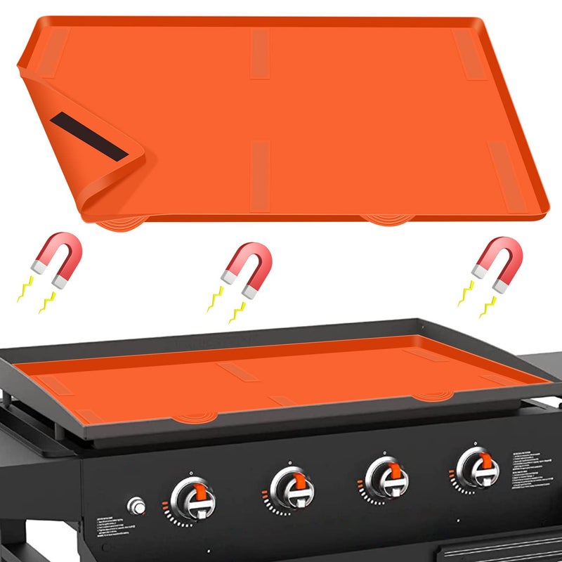 36 Griddle Mat Silicone for Blackstone Magnetic Protective Cover Mats Blackstone Griddle Top Covers for Blackstone Protector OutdoorOrange