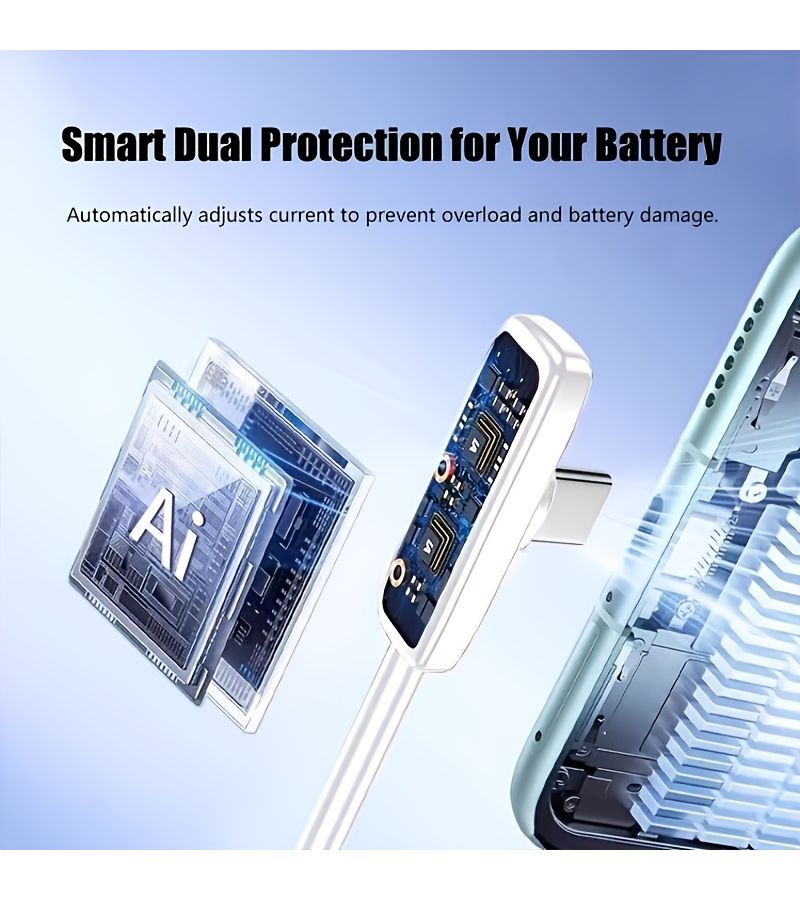 120W Max 6A Fast Charging Cable 90 Degree Right Angle USB C Data Cable Compatible with iPhone iPad MacBook Samsung Xiaomi Huawei 2m 78 7inch - Image 4
