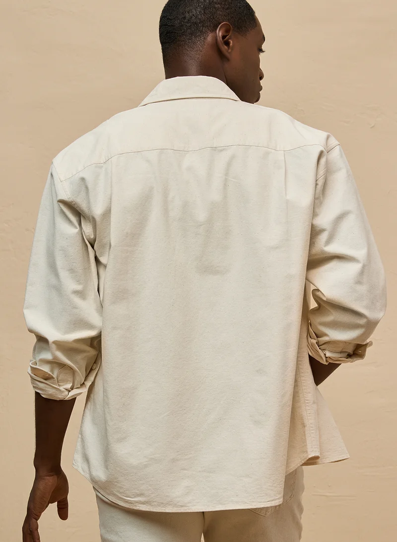 American Eagle Pocket Detail Button Down Oxford Shirt