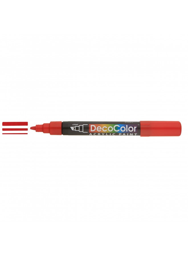 Uchida 315-C-2 Marvy Deco Color Chisel Tip Acrylic Paint Marker, Red - Image 4