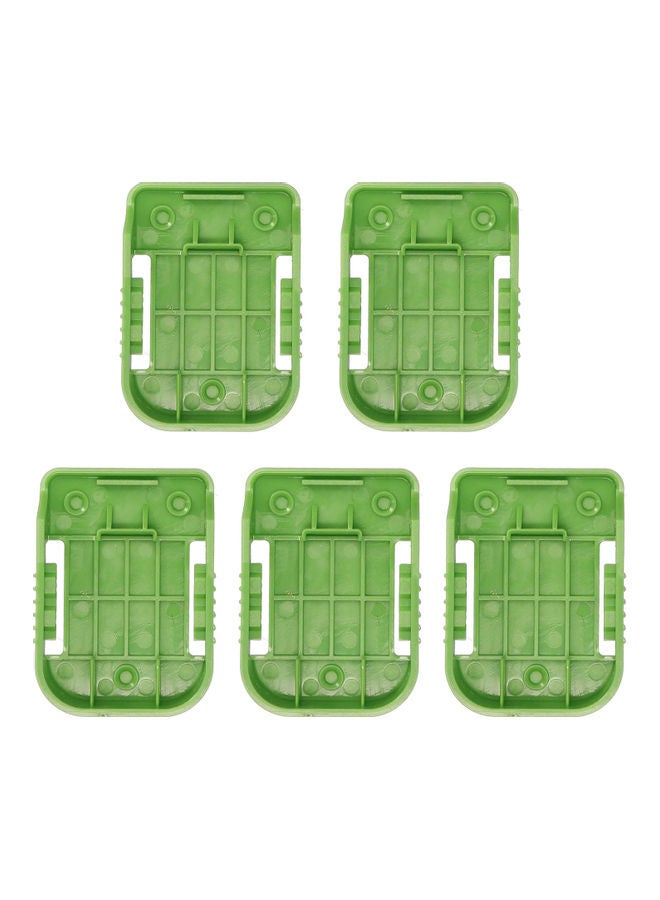 NIBEMINENT 5-Piece Lithium-Ion Batteries Storage Bracket Mount Green 13x9.5x9.5cm - Image 2