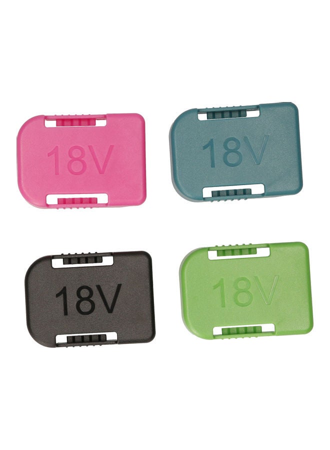 NIBEMINENT 5-Piece Lithium-Ion Batteries Storage Bracket Mount Green 13x9.5x9.5cm - Image 4