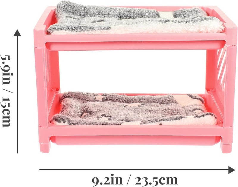 GALPADA Small Pet Bed for Hamsters and Bunnies, Detachable Multi-Function Chinchilla Hideout House with Removable Mat, Household Pet Bed for Guinea Pigs and Hedgehogs, Pink Random Style - Image 2