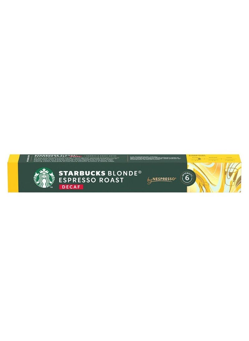 Starbucks - Blonde Espresso Roast Decaf Coffee 10 Capsules - Image 1