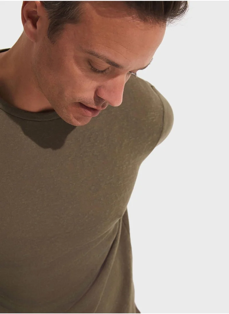 JUNE Half Zip Detail Polo Shirt