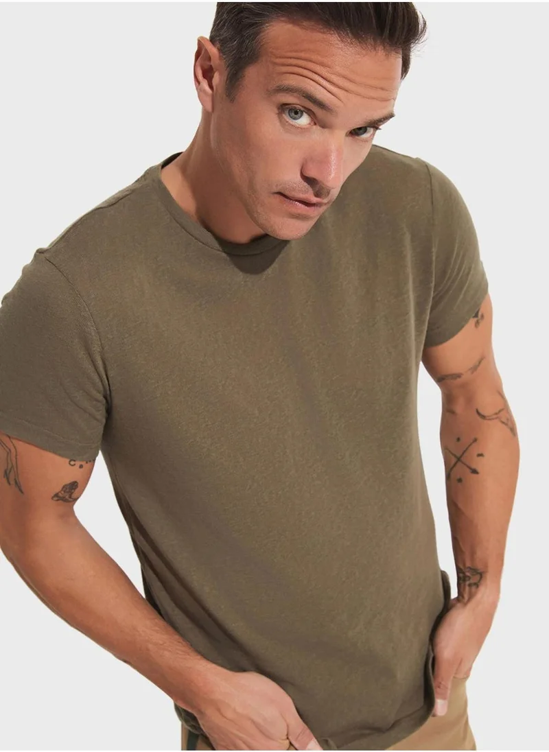 JUNE Half Zip Detail Polo Shirt