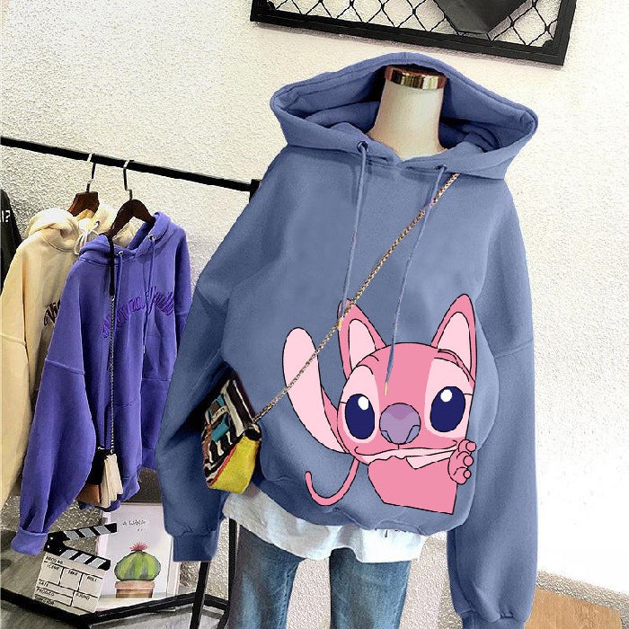 Korean BF Style Hoodie 250g Thickened Fleece for Women Pink  - Image 3