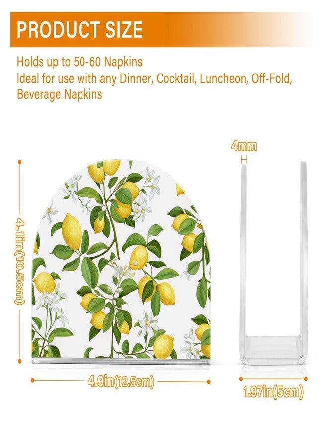 xigua Lemon Acrylic Napkin Holder, Clear Plastic Cocktail Napkin Holder for Kitchen Restaurant Tables - Image 3