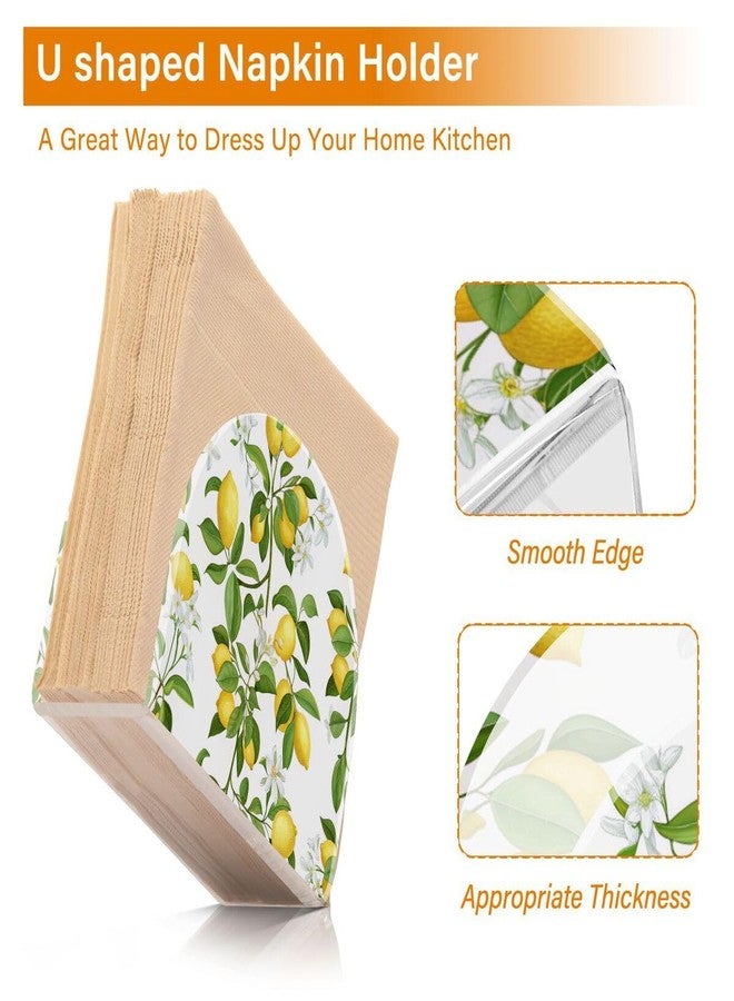 xigua Lemon Acrylic Napkin Holder, Clear Plastic Cocktail Napkin Holder for Kitchen Restaurant Tables - Image 4