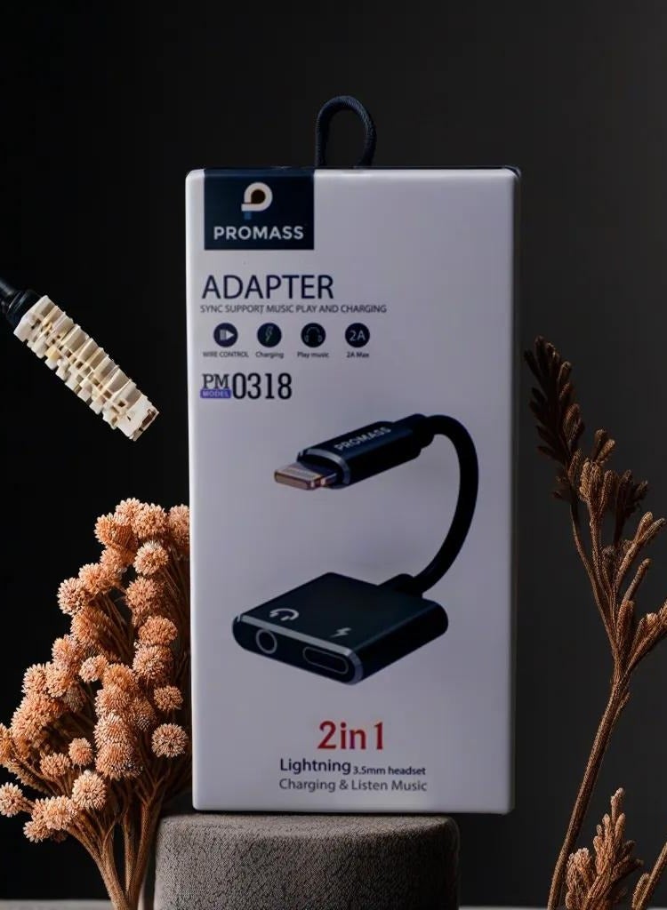PROMASS 2 in1 Lightning Headset and Charging Connectors - Image 1