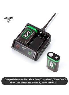 Xbox Controller Battery Pack Charger,Rechargeable Battery Pack for Xbox One/Xbox One S/Xbox One X/Xbox One Elite/Xbox Series S/Xbox Series X Controller with 2x2650mAh,LED Indicator