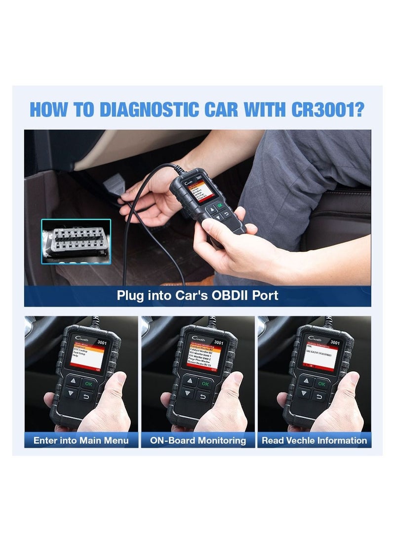 Launch - LAUNCH CR3001 Creader 3001 Code Reader V2.0 Lifetime Free update OBDII/EOBD Read Code Auto Diagnostic Tool DIY OBD Scanner KW590 - Image 1