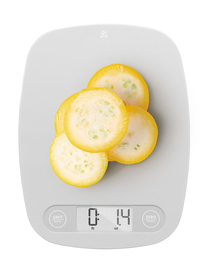 Food Scale Ultra Slim Digital Kitchen Scale Multifunction Food Scale with Touch Button Digital Display Shows Weight in Grams Ounces Milliliters Meal Prep Cooking Baking 11lb 5kg Grey - Image 1