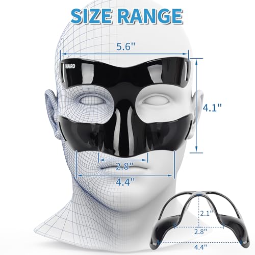 HIAARO BK01B Nose Guard for Broken Nose, Sports Face Shield Masks with Padding, Adjustable, Breathable, and Clear for Adults and Teenagers, Suitable for Basketball, Soccer, and Other Sports - Image 2