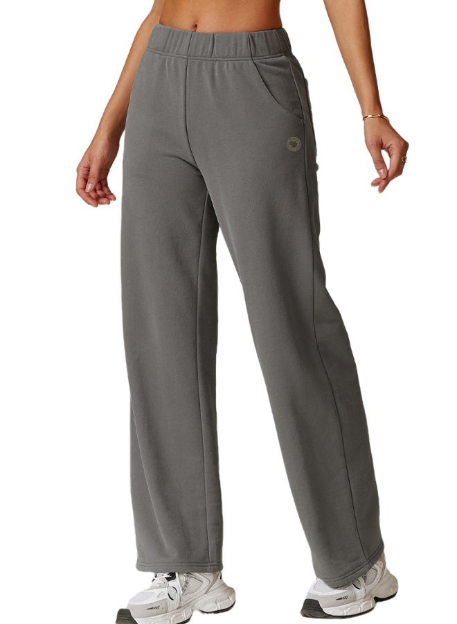 KAWN.YOGA Womens Mid Waist Oversized Wide Leg Joggers  - Image 1