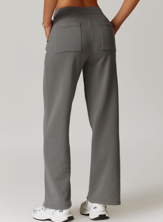 KAWN.YOGA Womens Mid Waist Oversized Wide Leg Joggers  - Image 2
