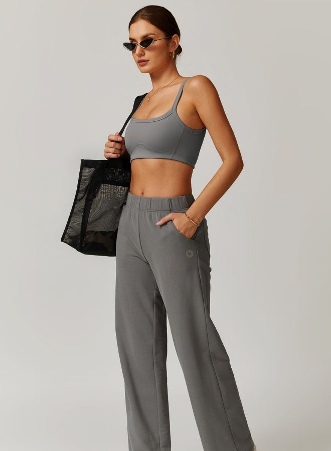 KAWN.YOGA Womens Mid Waist Oversized Wide Leg Joggers  - Image 4