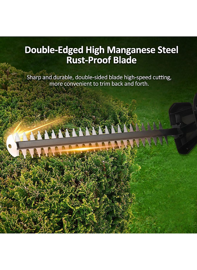 Generic - Cordless Hedge Trimmer 21V Battery Bush Trimmer Electric Hedge Trimmer for Pruning 21 Inch Dual-Action Blade with 3.0Ah Battery and Charger Grass Trimmer for Shrub Branch and Lawn - Image 1