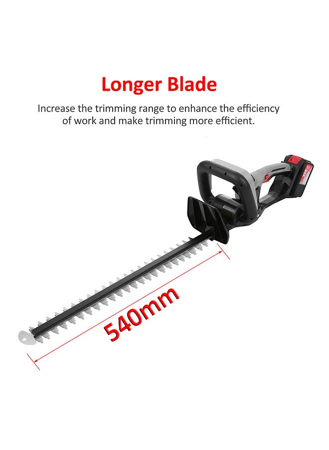 Generic - Cordless Hedge Trimmer 21V Battery Bush Trimmer Electric Hedge Trimmer for Pruning 21 Inch Dual-Action Blade with 3.0Ah Battery and Charger Grass Trimmer for Shrub Branch and Lawn - Image 1