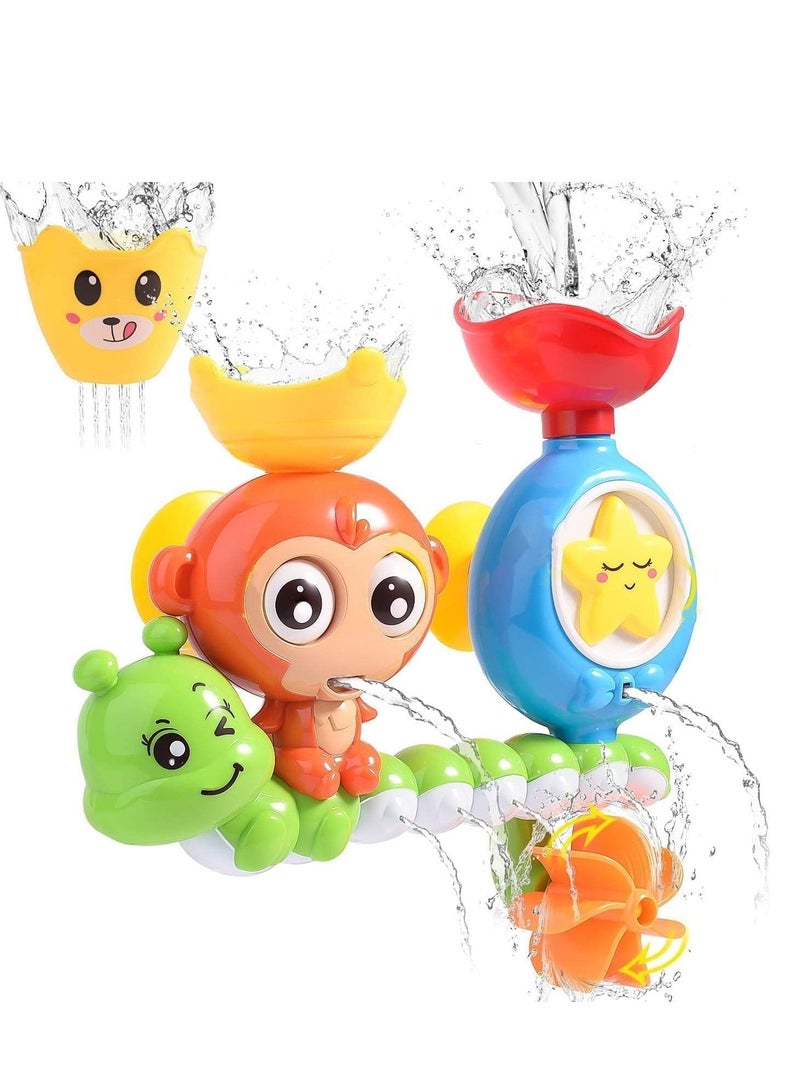 Raxoom Baby Bath Toy for Toddlers 2 3 4 5 Years Baby Kids Boys and Girls,Bathtub Toy - Spinning Gear and Googly Eyes for Toddler or Baby Bath Time Sensory Development,Bath Tub Toys for Kids Baby - Image 1