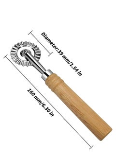 Y&D 2 Pack Ravioli Cutter Wheel, Pasta Wheel with Long Wooden Handle, Zinc Alloy Roller for Kitchen  - Image 5