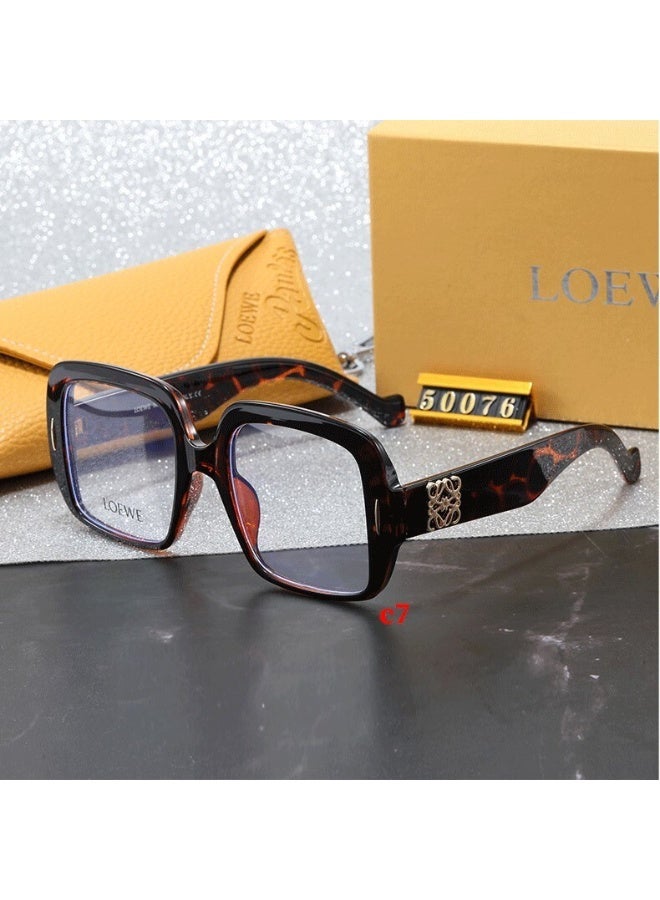 Loewe Tortoiseshell - Patterned Square Eyeglasses with Branded Case