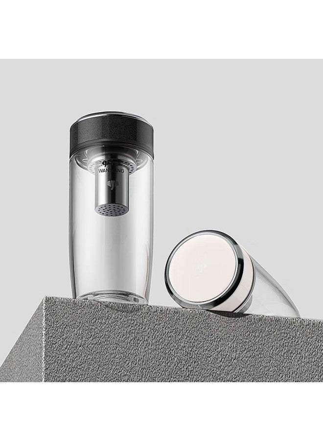 Wanxiang Single-layer Glass Cup Milky White 490ml Portable Home Water Cup U270 Curved Couple Tea Cup For Men And Women