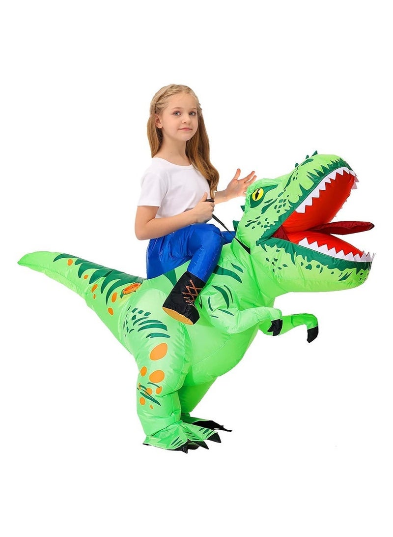 ميكسد الديناصور اللباس للأطفال، ركوب نفخ على زي الديناصور، تفجير زي تي ريكس، نفخ الحيوان اللباس للأولاد والبنات - Image 4