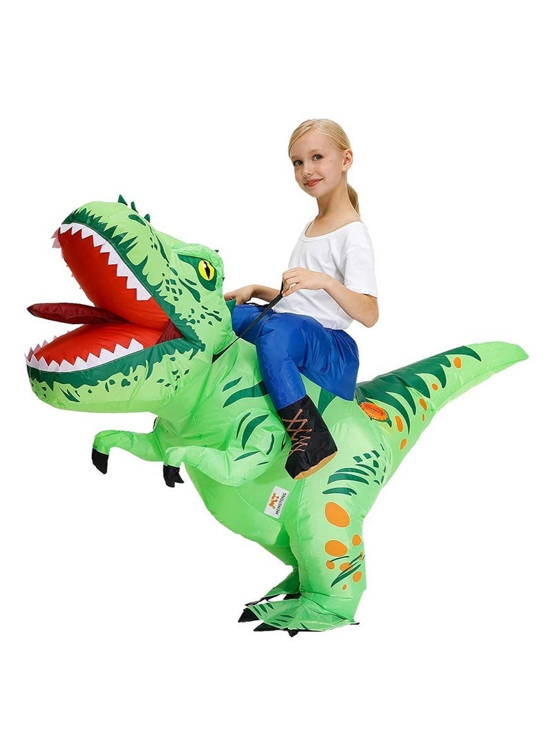 ميكسد الديناصور اللباس للأطفال، ركوب نفخ على زي الديناصور، تفجير زي تي ريكس، نفخ الحيوان اللباس للأولاد والبنات - Image 3
