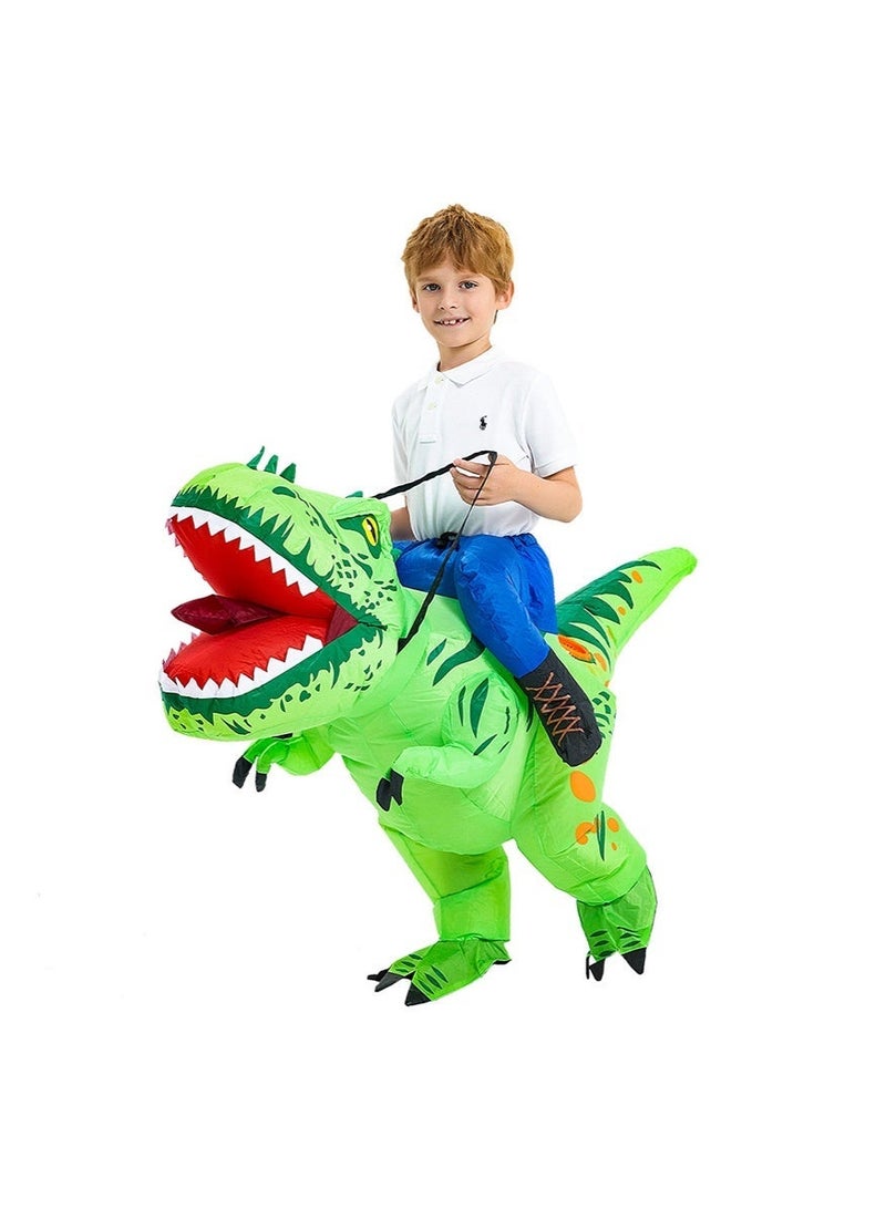 ميكسد الديناصور اللباس للأطفال، ركوب نفخ على زي الديناصور، تفجير زي تي ريكس، نفخ الحيوان اللباس للأولاد والبنات - Image 2