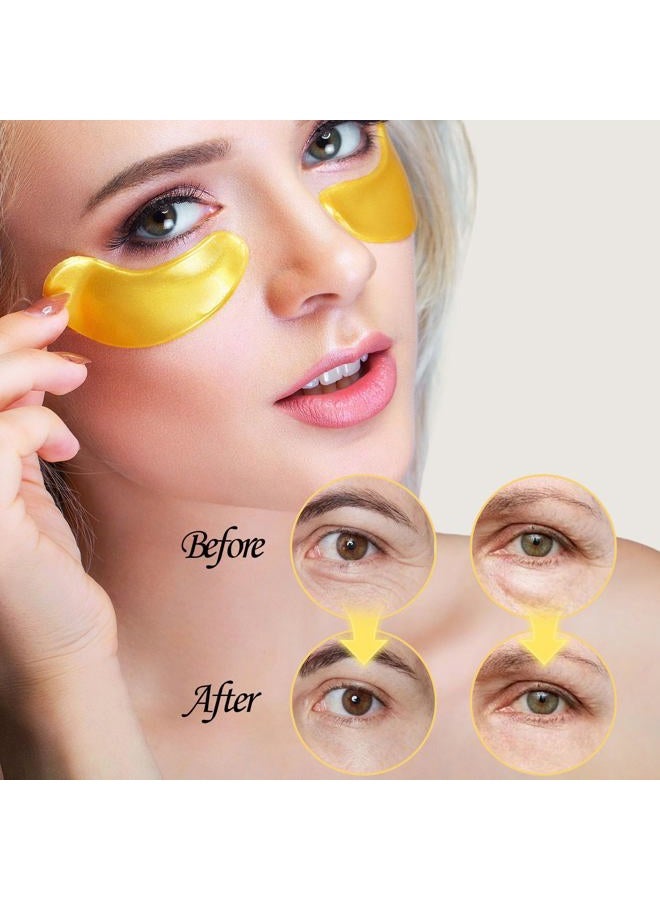 Eakroo 20 Pairs Lip Masks & Eye Mask,Power Crystal Gel 24K Gold Collagen Lip Eye Mask,Effectively Nourishes the Lip & Eye Skin,Anti-Aging Eye Patches for Moisturizing,Reducing Fine Lines Dark Circle - Image 4