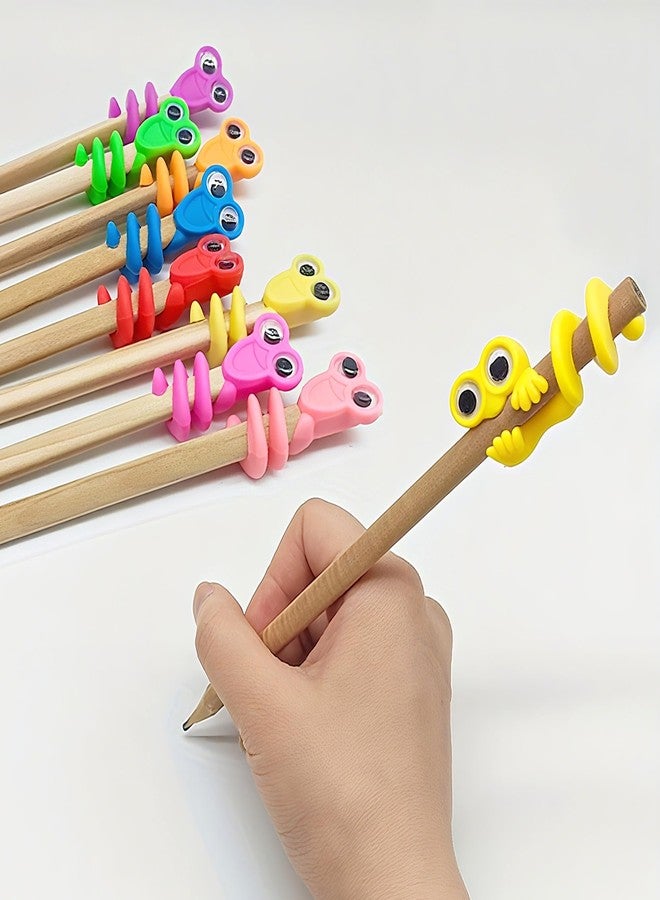 Tarini 10Pcs Pencil Toppers, Fancy Pencil for Kids, Cute Googly Eye Pen Toppers - Soft Gel Cartoon Pencil Toppers, Student Stationery Toys & Gift (Random Colors) - Image 3
