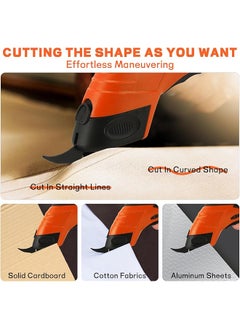 erorex Electric Scissor Cordless 3.6V 2500Mah Rechargeable Dressmaking Scissors With 2 Cutting Blades Versatile Shears For Cutting Fabric Carpet Ideal For Sewing And Crafting Projects  - Image 5