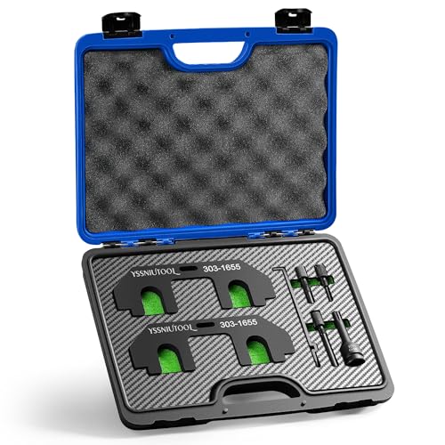 YSSNIUTOOL 303-1655 7-Piece Camshaft Holding Alignment Timing Tool, Compatible with Ford 3.5L EcoBoost Upgraded GT F-150 Expedition Lincoln Navigator, with Cylinder Head Screw Removal Socket - Image 1