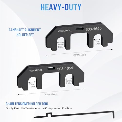 YSSNIUTOOL 303-1655 7-Piece Camshaft Holding Alignment Timing Tool, Compatible with Ford 3.5L EcoBoost Upgraded GT F-150 Expedition Lincoln Navigator, with Cylinder Head Screw Removal Socket - Image 3