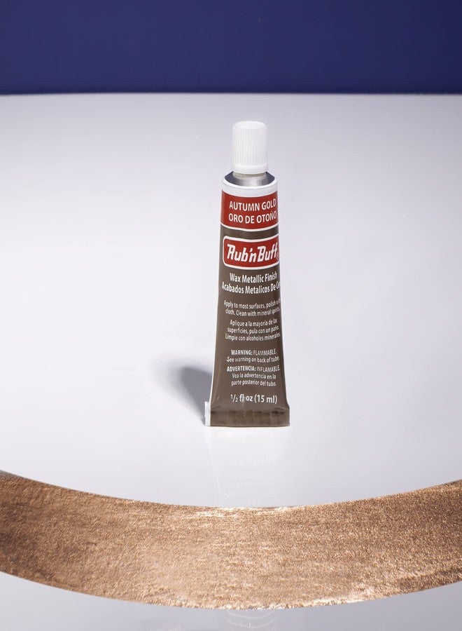 AMACO Rub n Buff Wax Metallic Finish - Rub n Buff Autumn Gold 15ml Tube - Versatile Gilding Wax for Finishing Furniture Antiquing and Restoration - Rub and Buff Colors Single Tube - Image 2