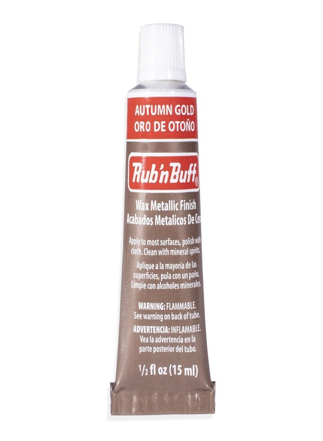 AMACO Rub n Buff Wax Metallic Finish - Rub n Buff Autumn Gold 15ml Tube - Versatile Gilding Wax for Finishing Furniture Antiquing and Restoration - Rub and Buff Colors Single Tube - Image 1