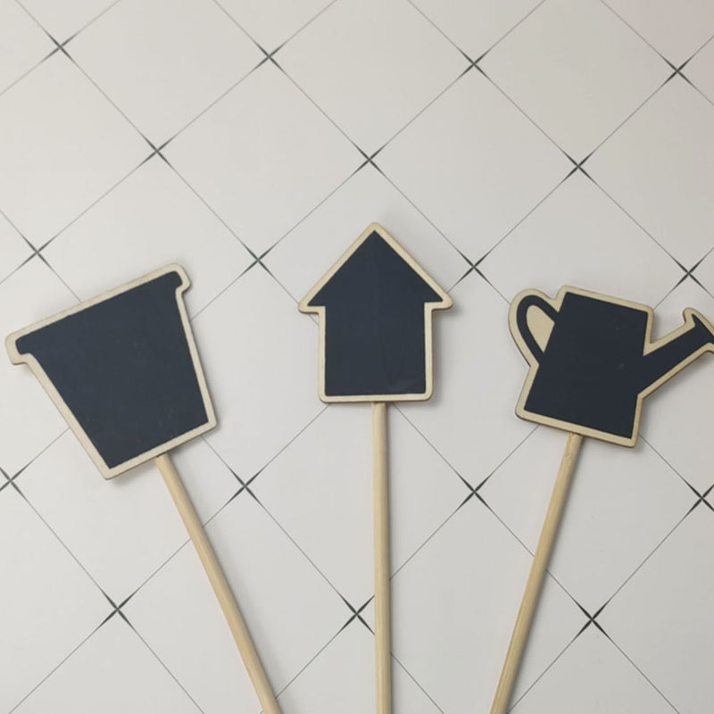 10Pcs Chalkboard Picks Small Garden Message Inserted Cards - Image 5