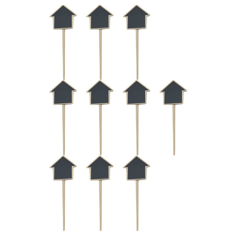 10Pcs Chalkboard Picks Small Garden Message Inserted Cards - Image 1