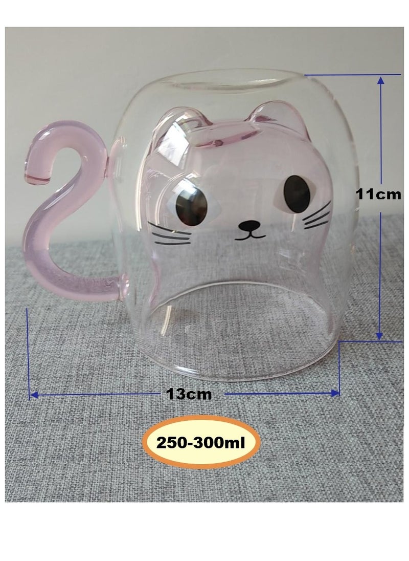 Cute Cat Mugs Glasses Double Wall Insulated Glasses Espresso Cup, Coffee Cup, Tea Cup, Milk Cup With 1 Piece Cute Cat Spoon,  Best Gift for Office and Personal Birthday（Black Cat) - pzsku/Z356702D0D4F6C91A9B85Z/45/_/1726280940/31b4bd60-9707-426f-9604-f3b722824f87