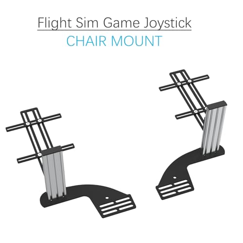 Avisiri 2 Set Metal Joystick Chair Mount for Flight Sim Game Joystick, Throttle and Hotas Systems Fits for Logitech X56, X52 Pro, Thrustmaster T-Flight Hotas, Thrustmaster T.16000M (Chair Mount) - Image 2