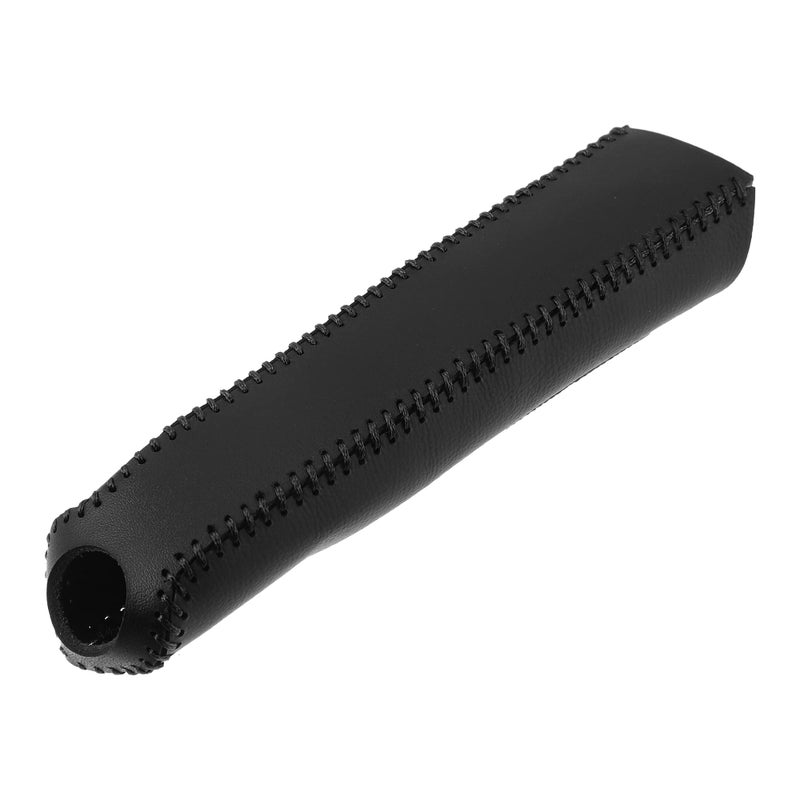 X AUTOHAUX X AUTOHAUX Car Handle Hand Brake Sleeve Handbrake Cover Protector Interior Accessories Decoration Black Faux Leather for Honda Civic 2006-2011  - Image 1