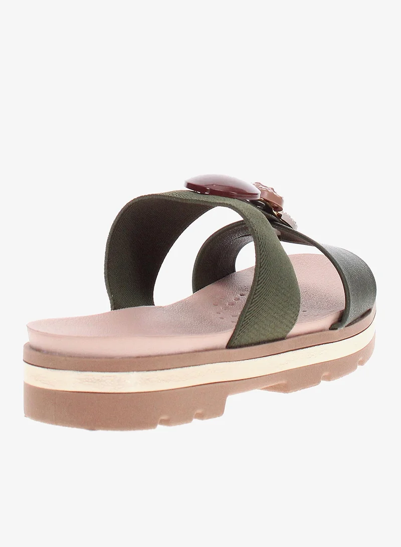 Modare Green Flat Sandals for Women – Stylish & Comfortable Everyday Wear for Women | Best Price UAE