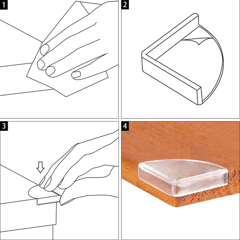 Tomorotec [36 Pack] Slim Clear Edge Bumpers, Tomorotec Corner Protectors Edge Guards Corner Cushion for Baby Safety for Furniture, Slim Table, Windows, Bed and etc - Image 3