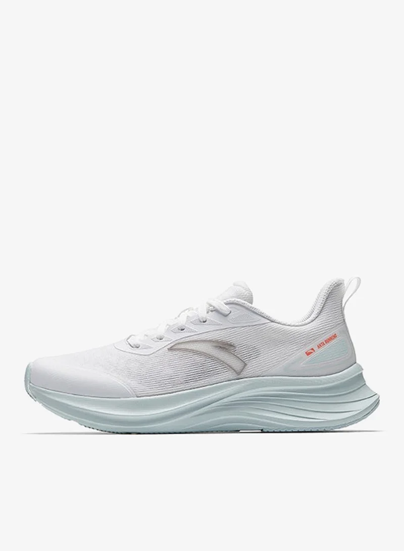 ANTA Lightweight Shock-Absorbing Running Shoes 2025 New Arrival Abrasion Resistant Non-Slip Plaid Sports Running Shoes White