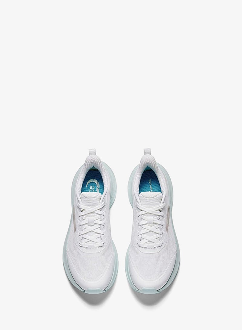 ANTA Lightweight Shock-Absorbing Running Shoes 2025 New Arrival Abrasion Resistant Non-Slip Plaid Sports Running Shoes White - Image 3